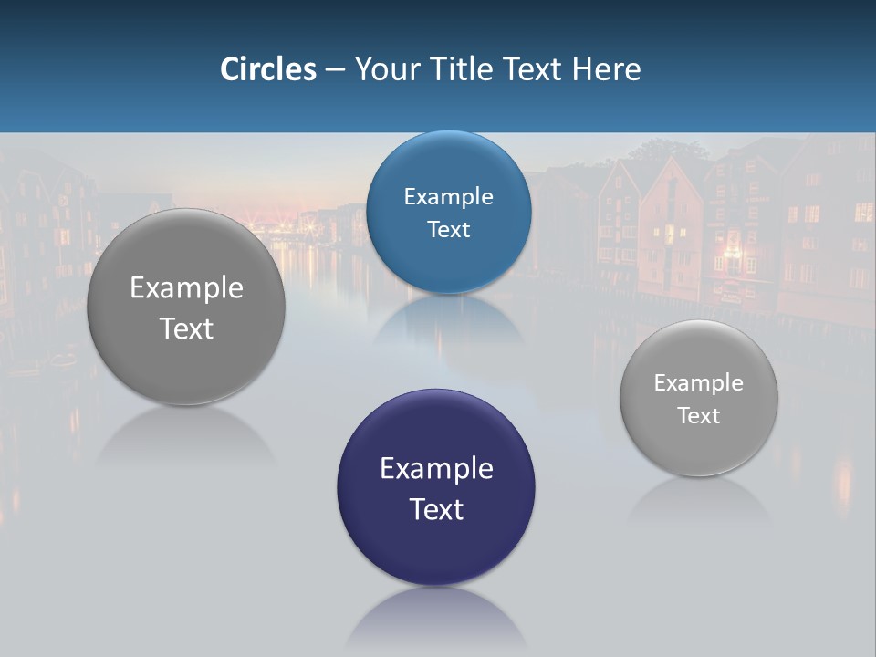 Night City On The Water PowerPoint Template