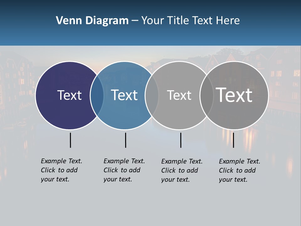 Night City On The Water PowerPoint Template