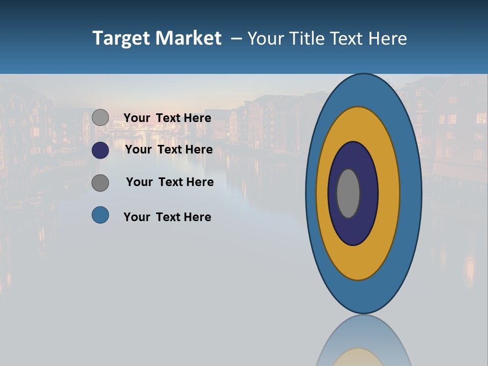 Night City On The Water PowerPoint Template