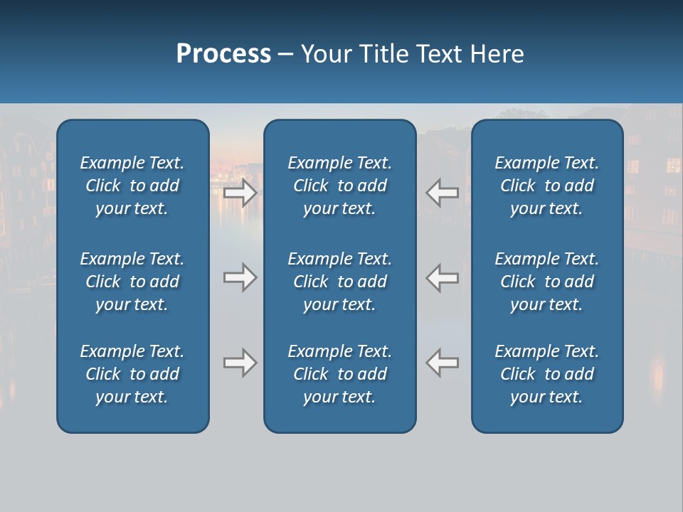 Night City On The Water PowerPoint Template