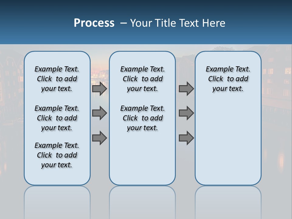 Night City On The Water PowerPoint Template