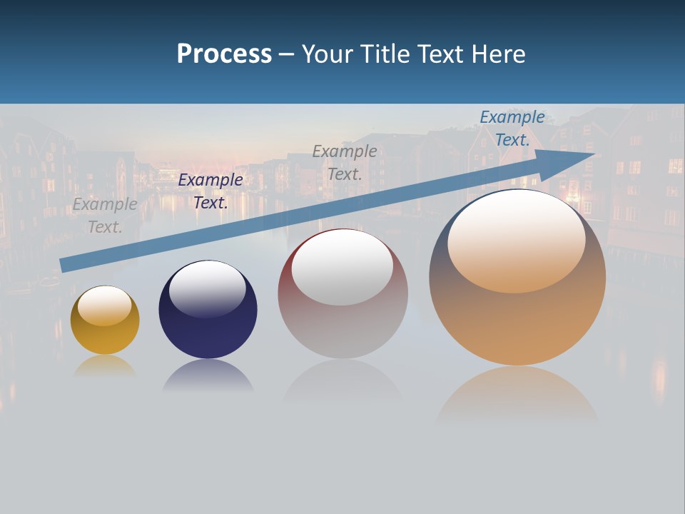 Night City On The Water PowerPoint Template