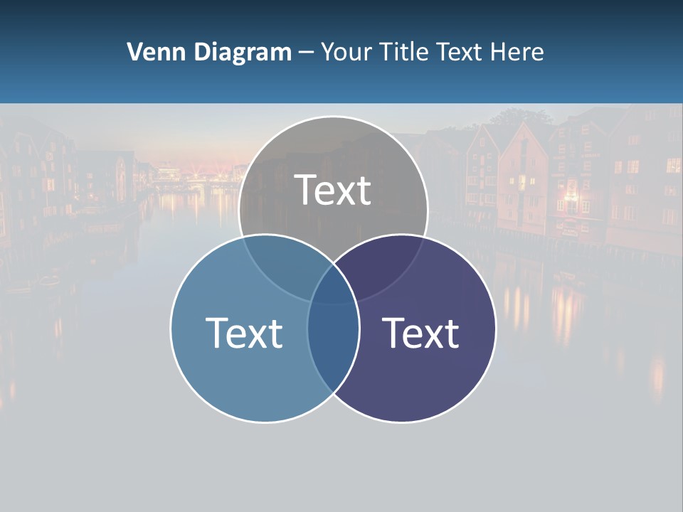 Night City On The Water PowerPoint Template