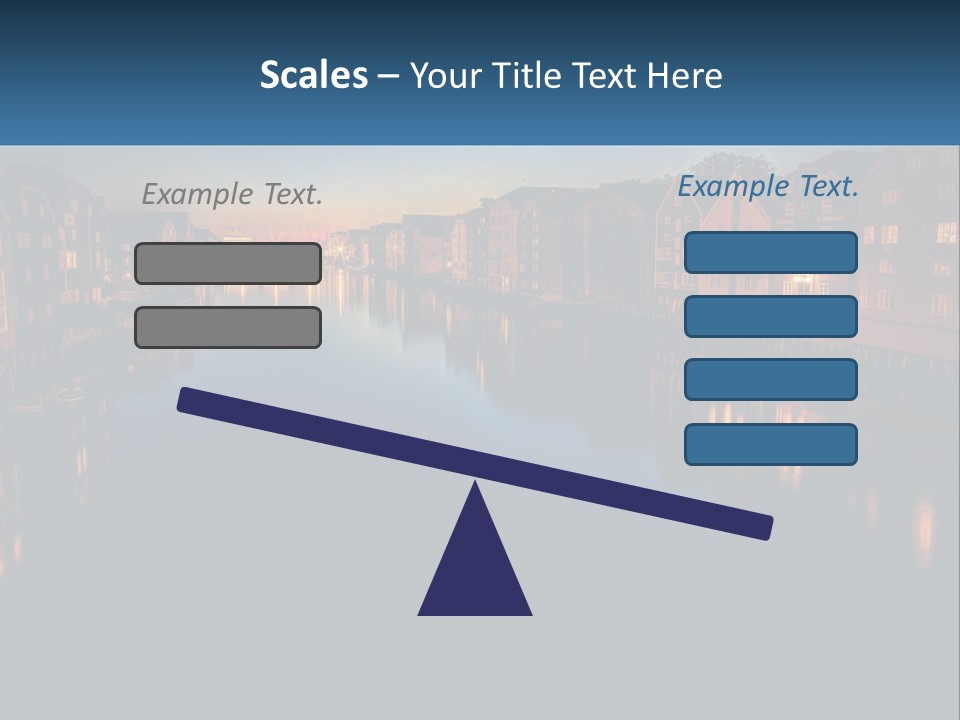 Night City On The Water PowerPoint Template