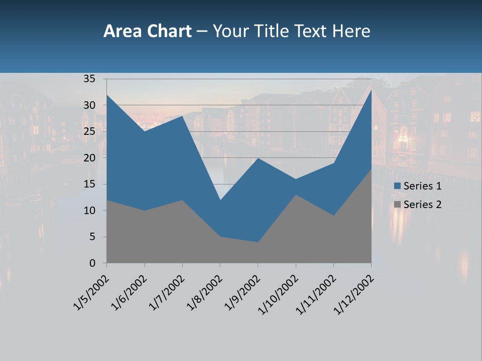 Night City On The Water PowerPoint Template