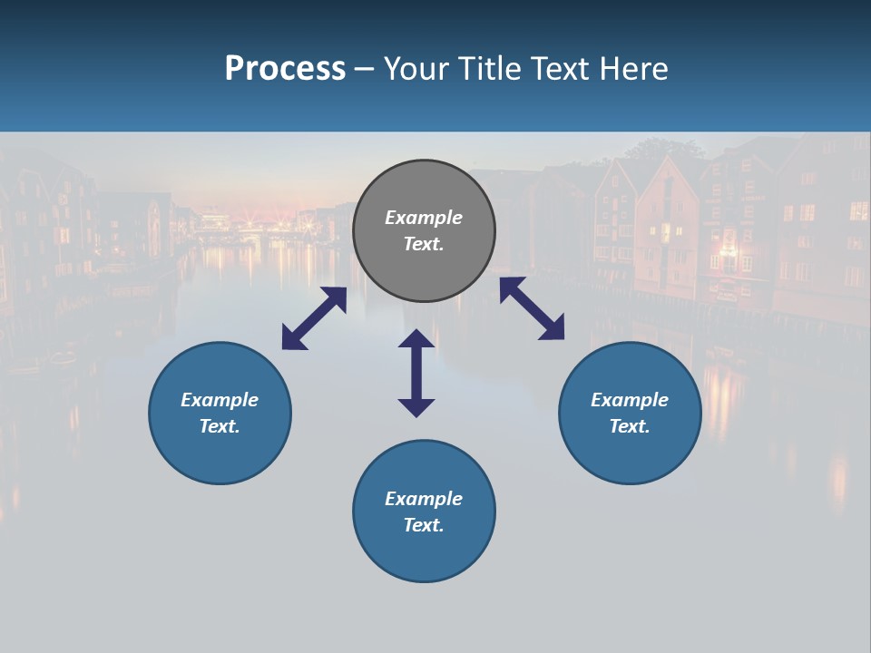 Night City On The Water PowerPoint Template