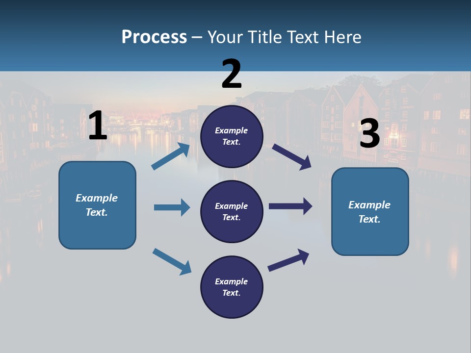 Night City On The Water PowerPoint Template