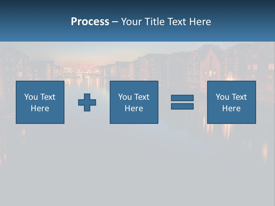 Night City On The Water PowerPoint Template