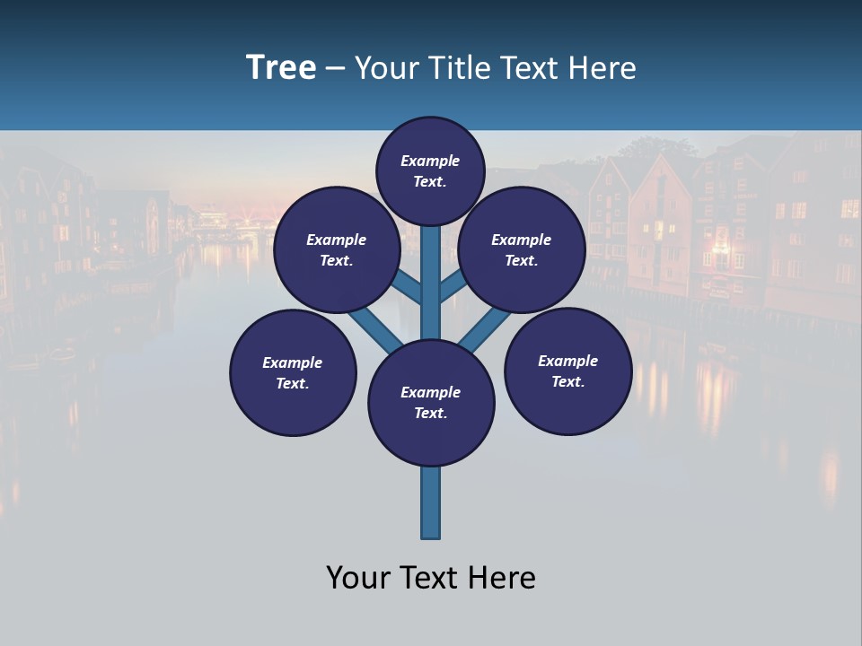 Night City On The Water PowerPoint Template