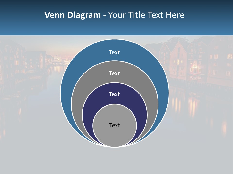 Night City On The Water PowerPoint Template