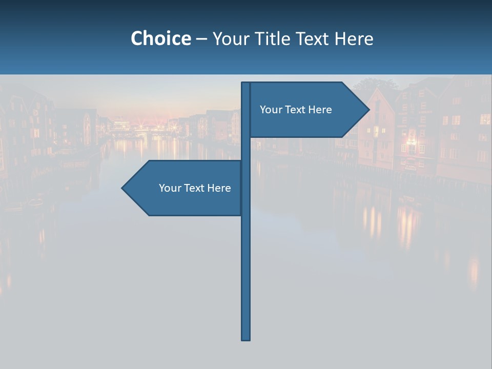 Night City On The Water PowerPoint Template