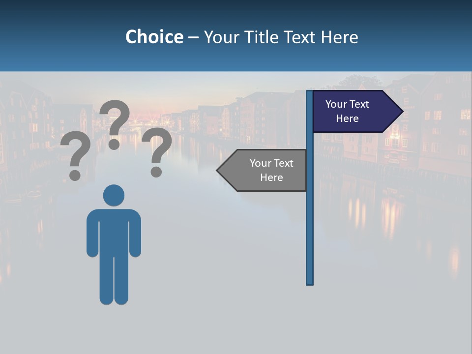 Night City On The Water PowerPoint Template