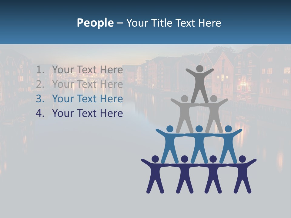 Night City On The Water PowerPoint Template