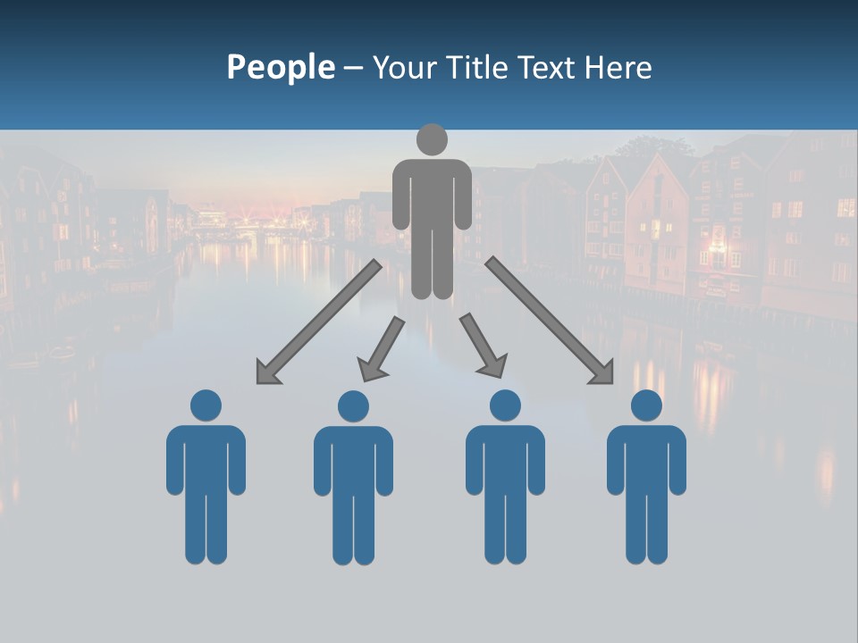 Night City On The Water PowerPoint Template