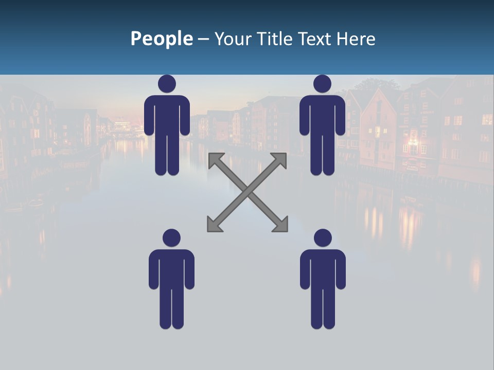 Night City On The Water PowerPoint Template