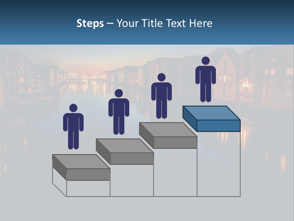 Night City On The Water PowerPoint Template