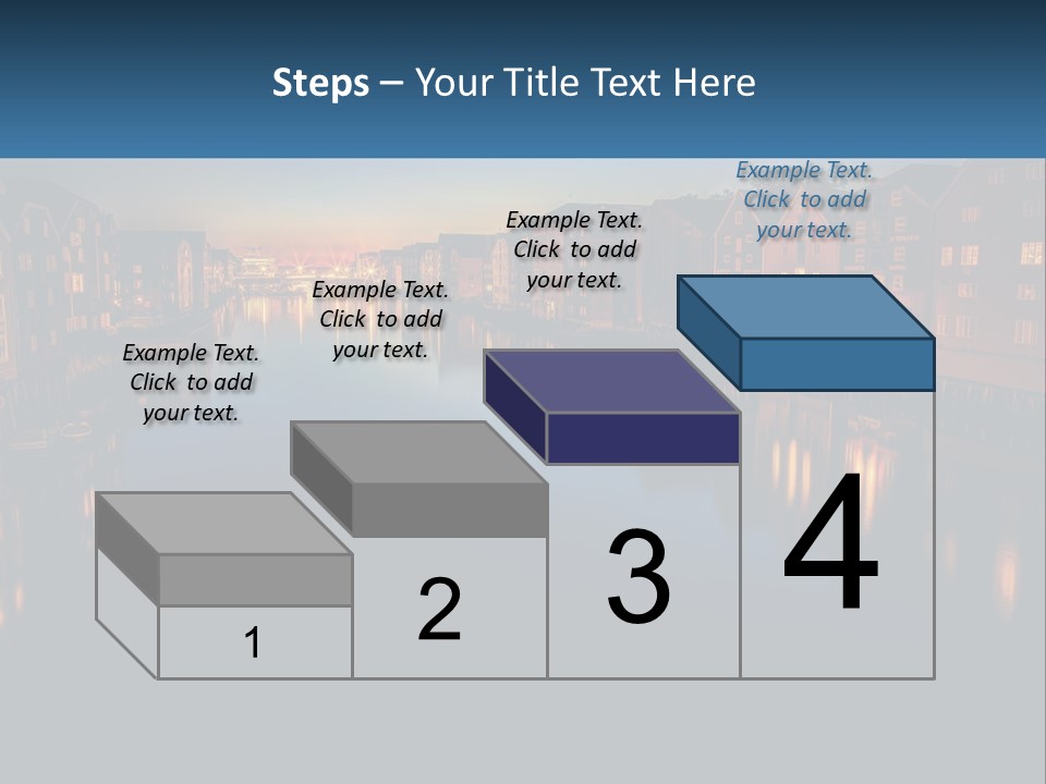 Night City On The Water PowerPoint Template