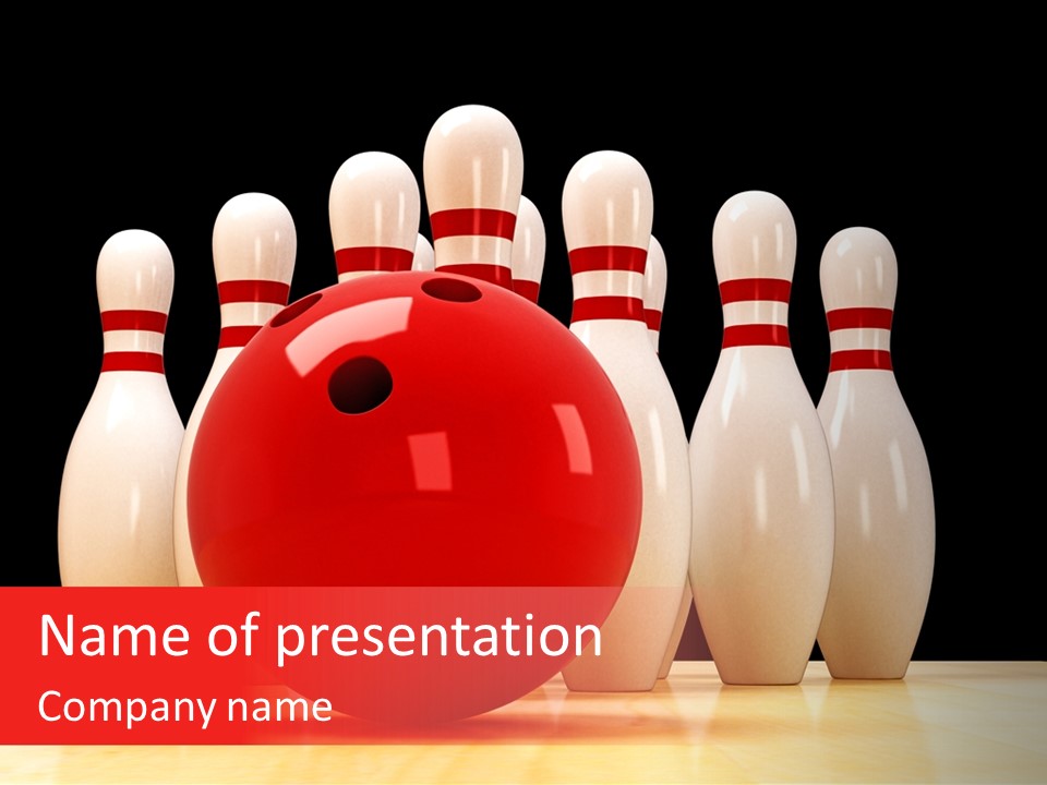 Skittles In Bowling PowerPoint Template