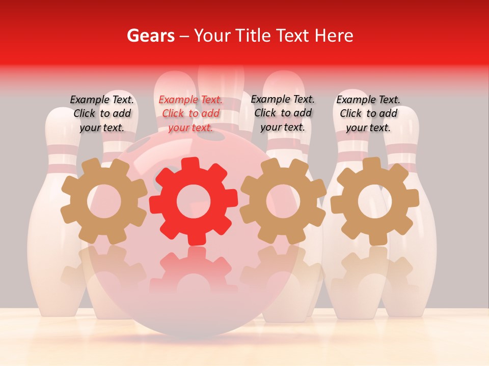 Skittles In Bowling PowerPoint Template