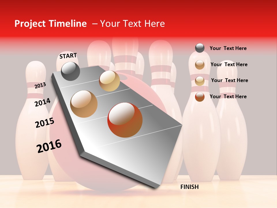 Skittles In Bowling PowerPoint Template