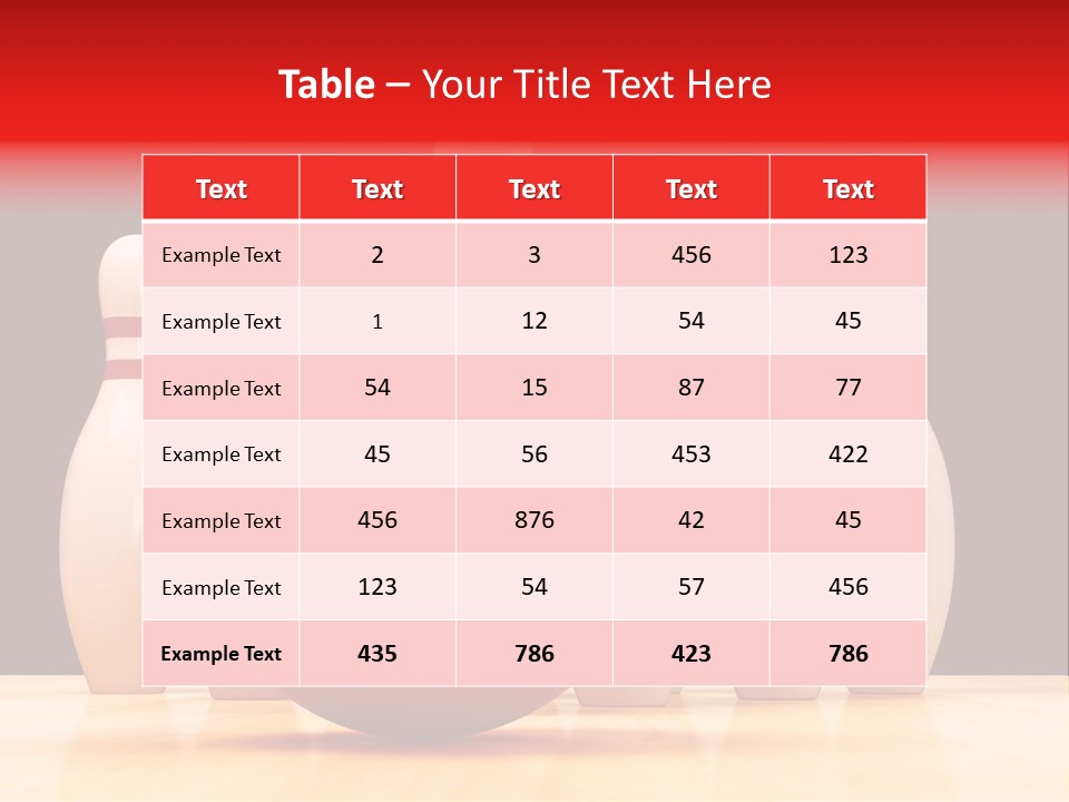 Skittles In Bowling PowerPoint Template