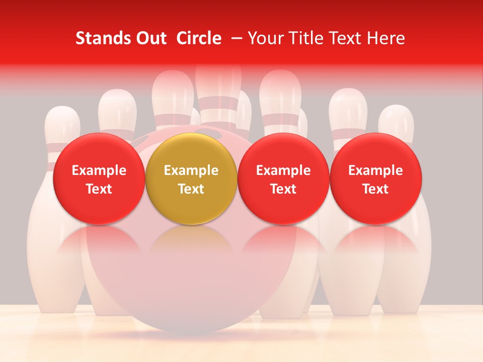 Skittles In Bowling PowerPoint Template