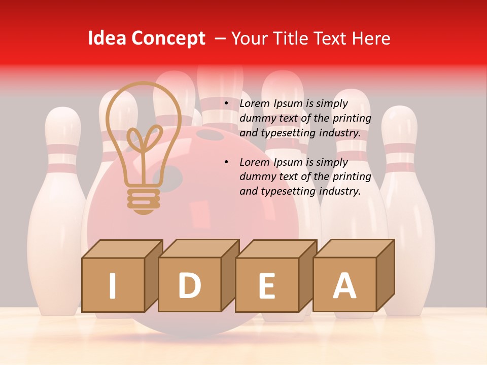 Skittles In Bowling PowerPoint Template