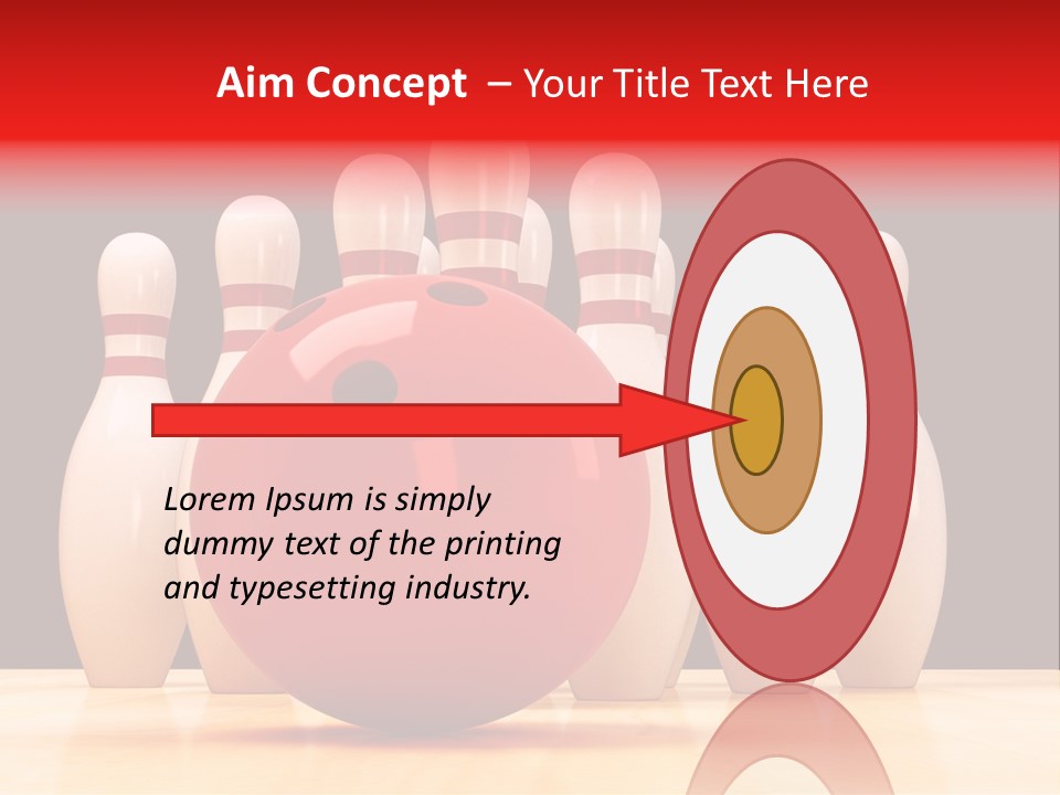 Skittles In Bowling PowerPoint Template