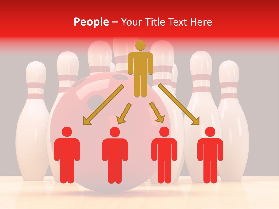 Skittles In Bowling PowerPoint Template