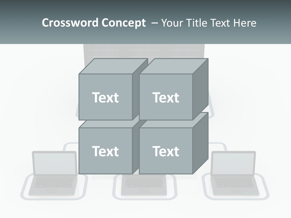 Computers Are Connected To The Server PowerPoint Template