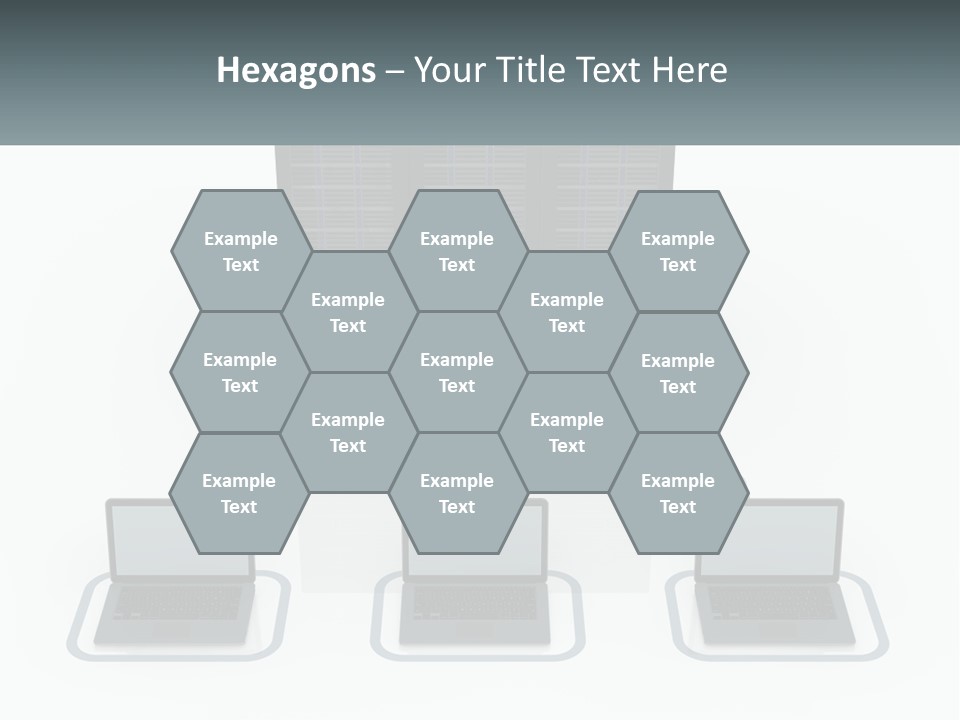 Computers Are Connected To The Server PowerPoint Template