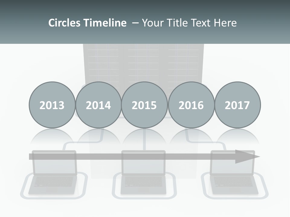 Computers Are Connected To The Server PowerPoint Template
