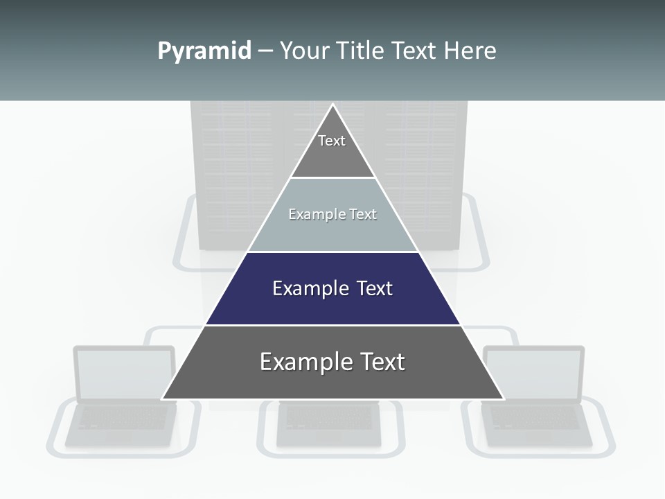 Computers Are Connected To The Server PowerPoint Template