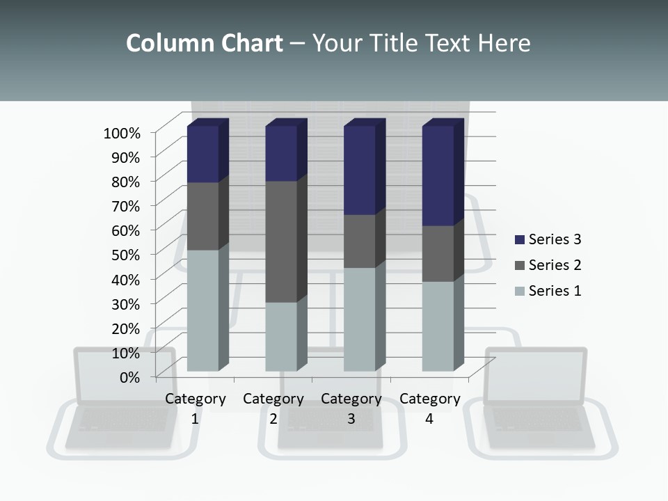Computers Are Connected To The Server PowerPoint Template
