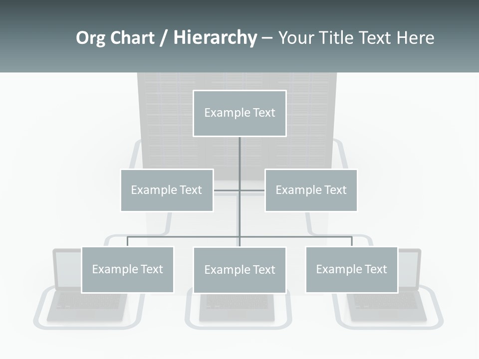 Computers Are Connected To The Server PowerPoint Template