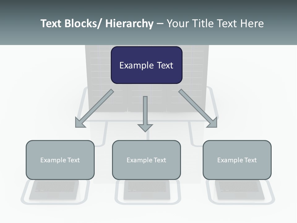 Computers Are Connected To The Server PowerPoint Template