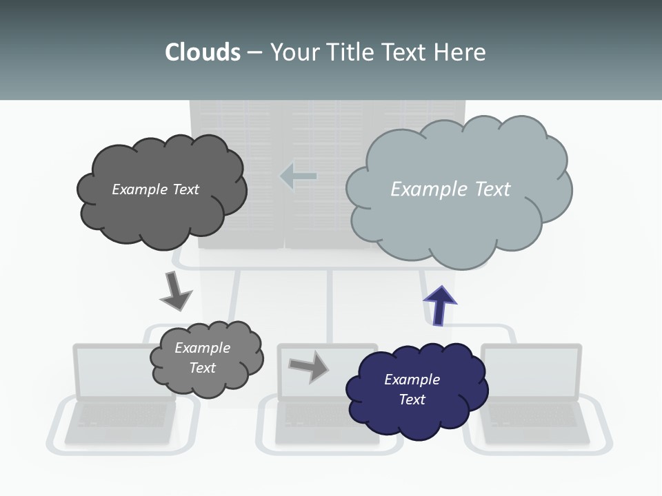 Computers Are Connected To The Server PowerPoint Template
