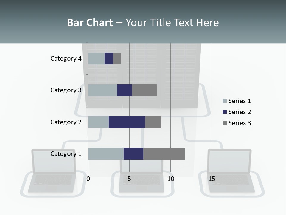 Computers Are Connected To The Server PowerPoint Template