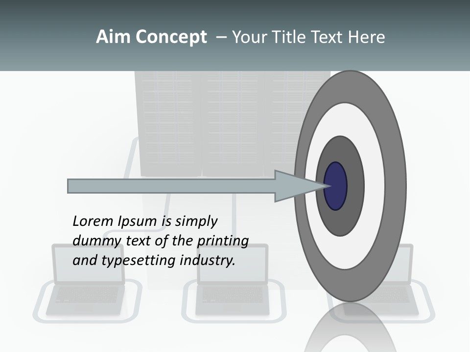 Computers Are Connected To The Server PowerPoint Template