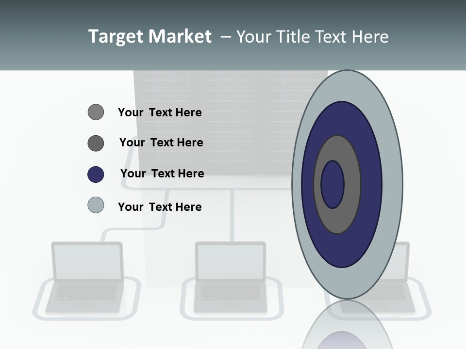 Computers Are Connected To The Server PowerPoint Template