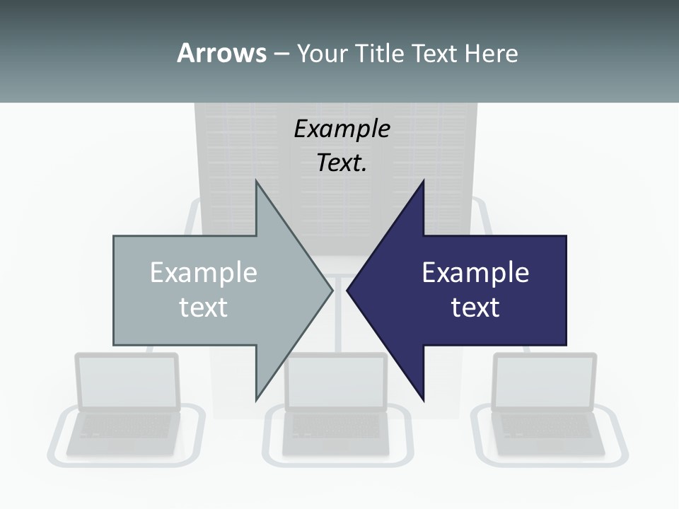 Computers Are Connected To The Server PowerPoint Template