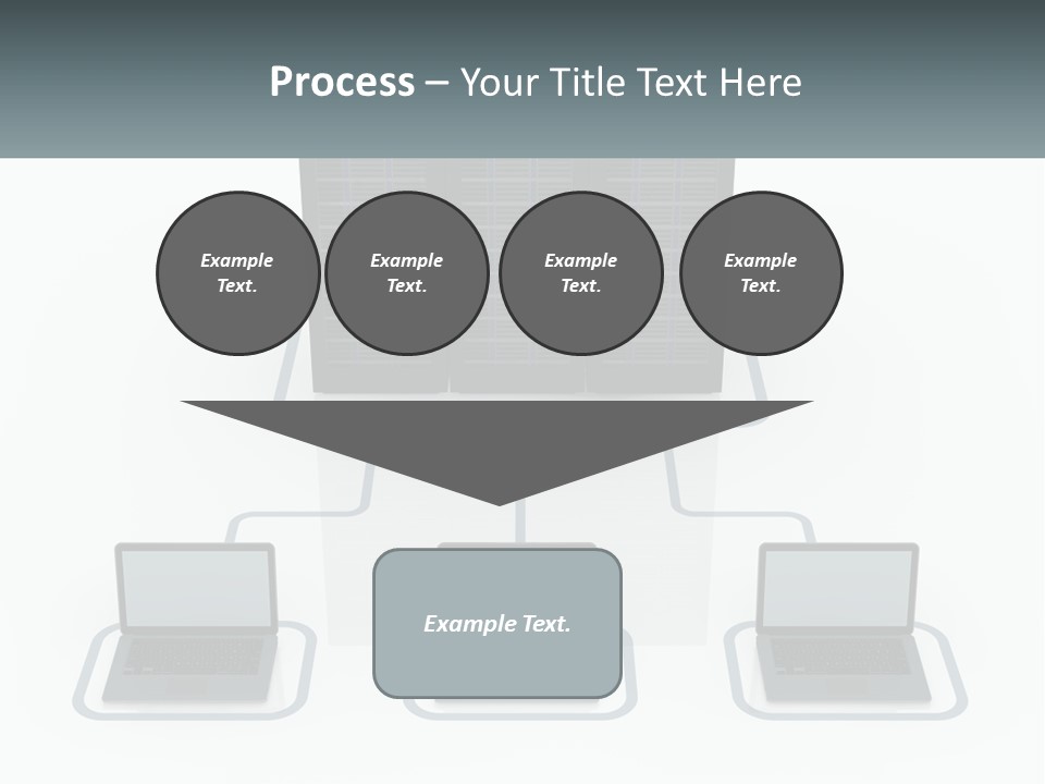 Computers Are Connected To The Server PowerPoint Template