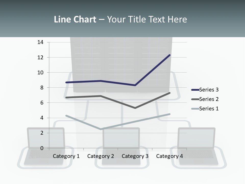 Computers Are Connected To The Server PowerPoint Template