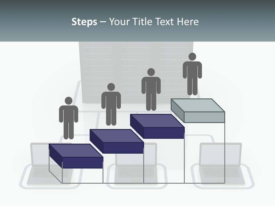 Computers Are Connected To The Server PowerPoint Template