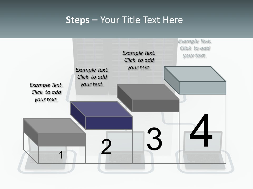 Computers Are Connected To The Server PowerPoint Template