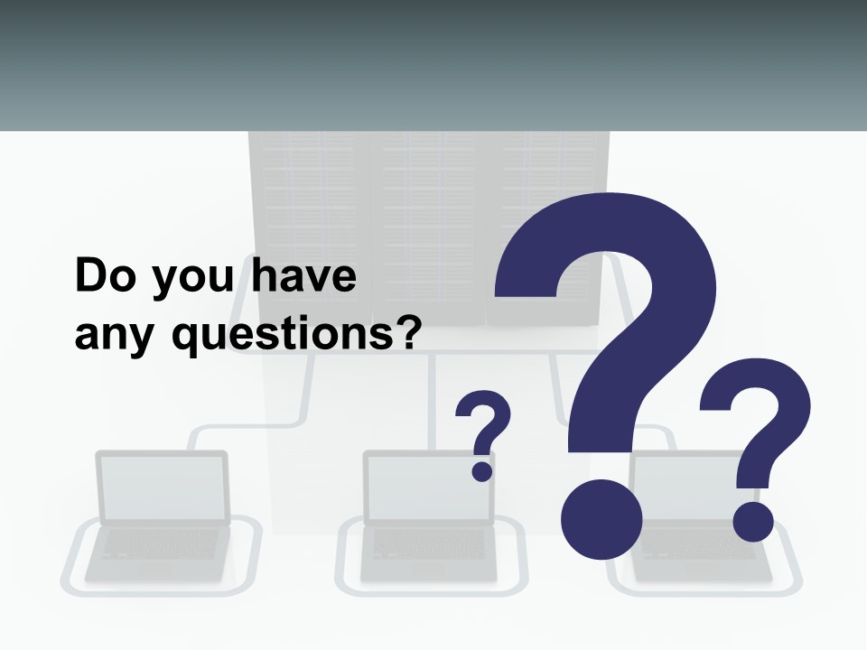 Computers Are Connected To The Server PowerPoint Template