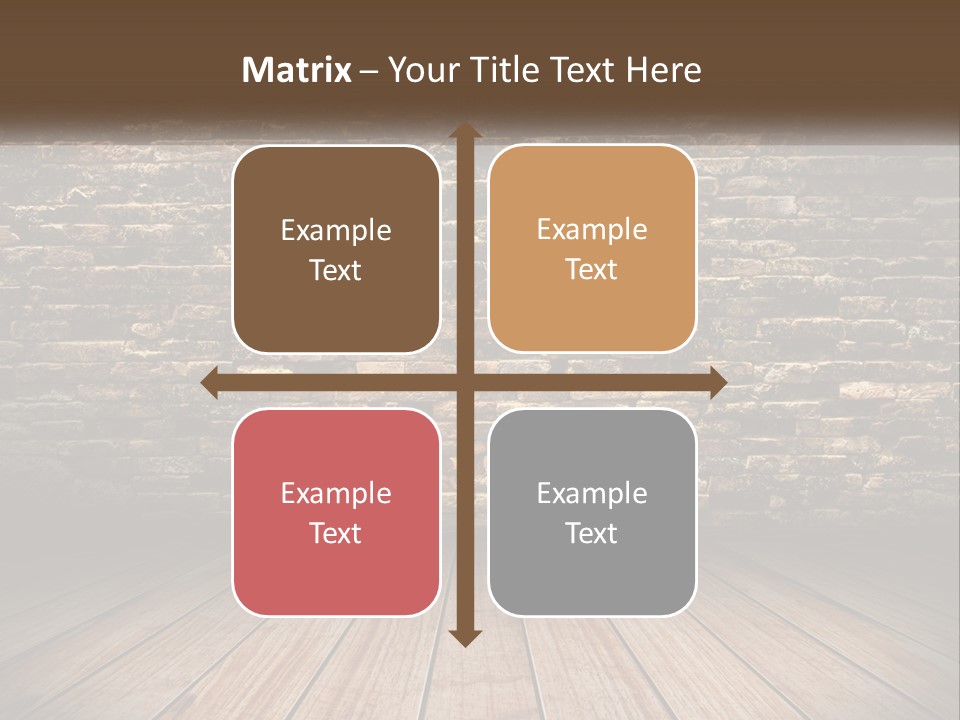 Interior, Brick Wall PowerPoint Template