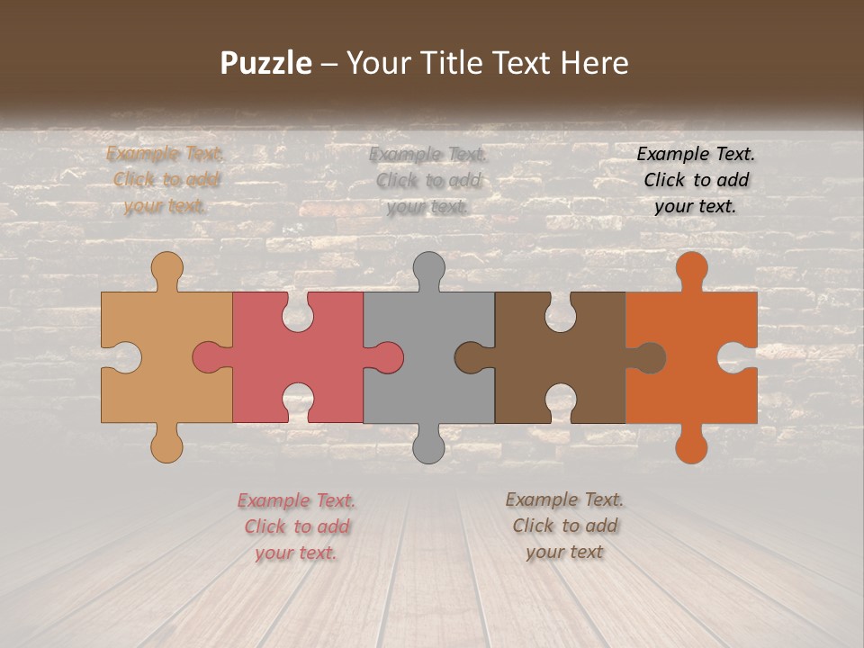 Interior, Brick Wall PowerPoint Template