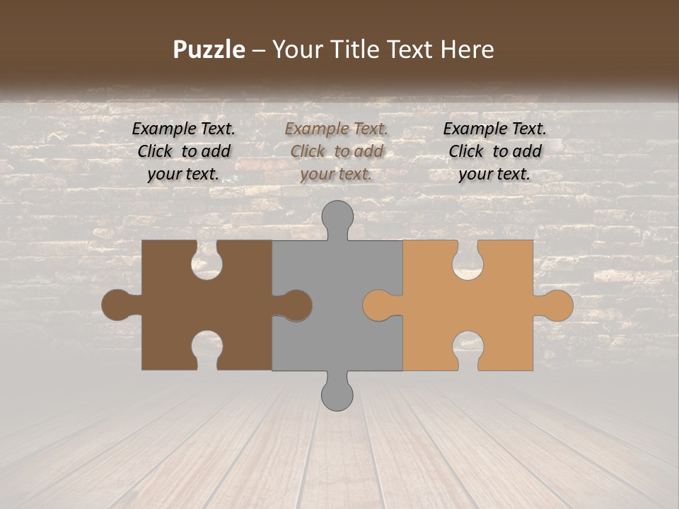 Interior, Brick Wall PowerPoint Template