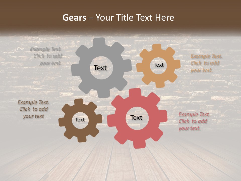 Interior, Brick Wall PowerPoint Template